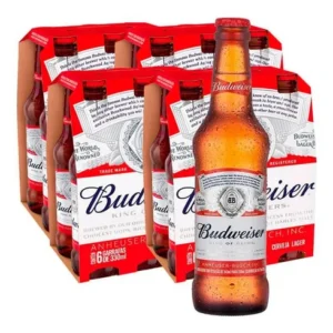 Cerveja Budweiser Long Neck Garrafa 330ml – Caixa 24 Unidades