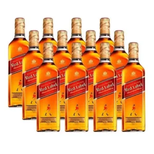 Whisky Johnnie Walker Red Label 1L – Caixa 12 Unidades