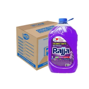 Desinfetante Bactericida Alfazema 5L Rajja – Caixa com 4 Unidades