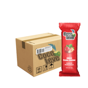 Gelo Coco Leve Sabor Morango 200ml – Caixa com 30 Unidades